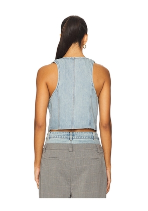 OSIS STUDIO Nana Vest in Blue. Size M. Also in XS, S.