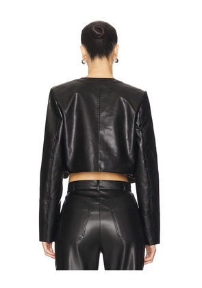 LIONESS Amelie Cropped Jacket in Black. Size M. Also in S, XXS, XS, L.