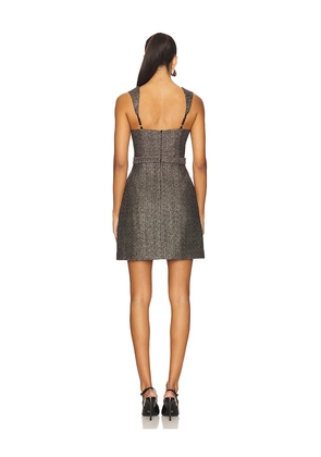 Karina Grimaldi Alex Mini Dress in Metallic Silver, grey. Size XS. Also in S.