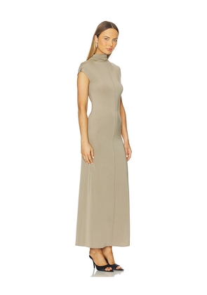 L'Academie Rebecca Maxi Dress in Beige. Size M. Also in XXS, XS, S, L, XL.