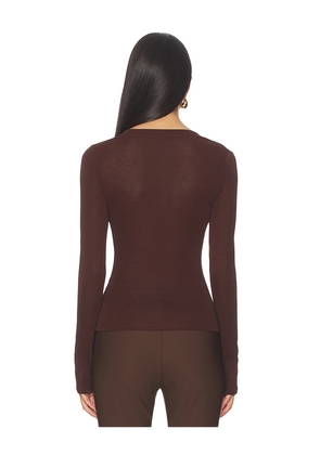 Nakedvice The Dove Top in Brown. Size M. Also in XS, S, L.