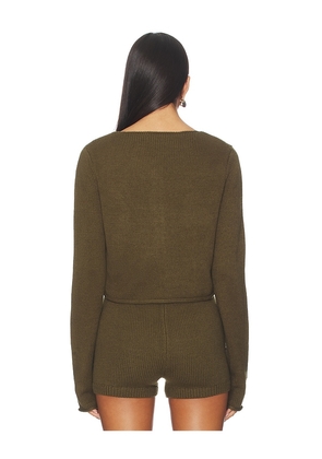 Nakedvice The Stormy Cardigan in Olive. Size M. Also in S, L.