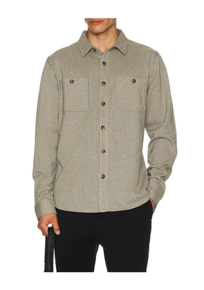 Marine Layer Pacifica Stretch Twill Shirt in Grey. Size M. Also in S.