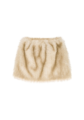 Nonchalant Label Pascale Faux Fur Shawl in Ivory. Size S. Also in XS, L.