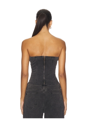 LIONESS Sweetness Strapless Top in Black. Size M. Also in XXS, XS, S, XXL.
