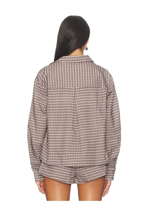 LIONESS x REVOLVE Nirvana Shirt in Chocolate. Size M. Also in XXS, XS, L, XL.