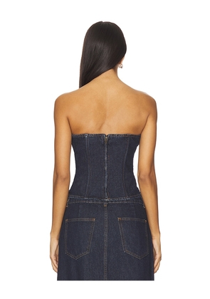LIONESS Sweetness Strapless Top in Blue. Size M. Also in XXS, XS, S, L, XL.