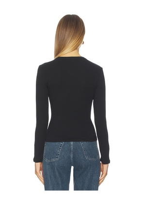 LESET Nando Slim Fit Long Sleeve in Black. Size M. Also in XS, S, L, XL.
