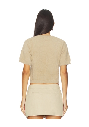 MADISON THE LABEL Ruby Knit Tee in Tan. Size M. Also in XS, L.