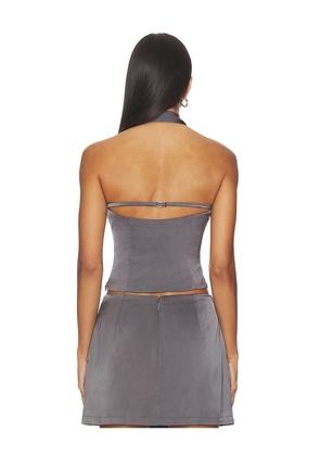 MADISON THE LABEL Chelsea Top in Charcoal. Size M. Also in S, L, XL/1X.