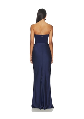 Nookie Chiara Strapless Gown in Navy. Size M. Also in S.
