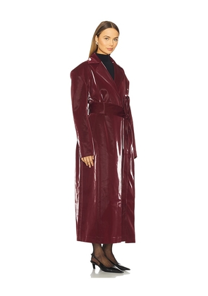 Kim Shui Kristy Coat in Burgundy. Size M. Also in S, L.