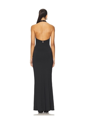 Nookie Lennox Halter Gown in Black. Size M. Also in L, S.