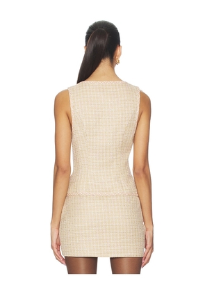 Lovers and Friends Vanessa Tweed Top in Neutral. Size XS. Also in L, M, S, XL.