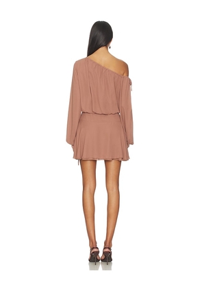 MORE TO COME Violetta Mini Dress in Brown. Size M. Also in XXS, XS, S, L.