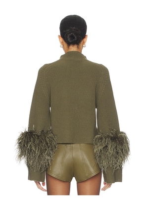 Lapointe x REVOLVE Mock Neck Sweater in Olive. Size M. Also in S.