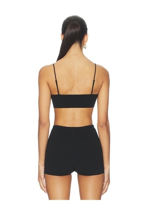L'Academie Viv Knit Bralette in Black. Size S. Also in XXS, XL.