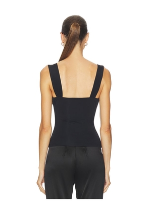 MORE TO COME Georgia Drape Top in Black. Size M. Also in XS, XXS, S.