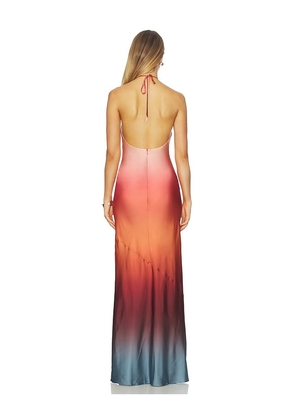 Lovers and Friends Marie Gown in Orange, blue, brown. Size M. Also in XS, S.