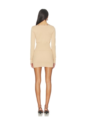 MORE TO COME Kelliann Skirt Set in Beige. Size M. Also in S, L.