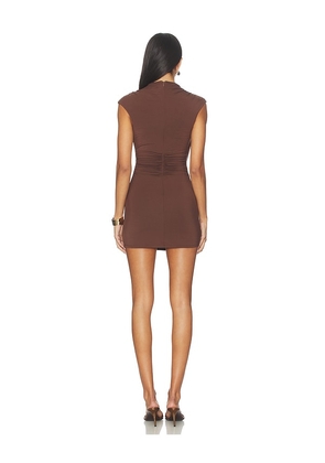 NBD Nicolette Mini Dress in Chocolate. Size M. Also in L, S, XL, XS, XXS.
