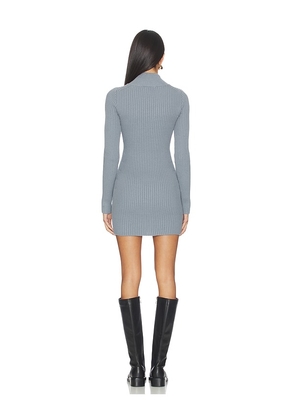 Lovers and Friends Noha Mock Neck Mini Dress in Slate. Size M. Also in L, S, XL, XS.