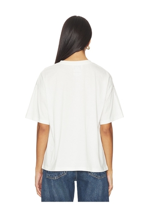 Never Fully Dressed White Call Me Boxy T-shirt in White. Size M. Also in S, XS.