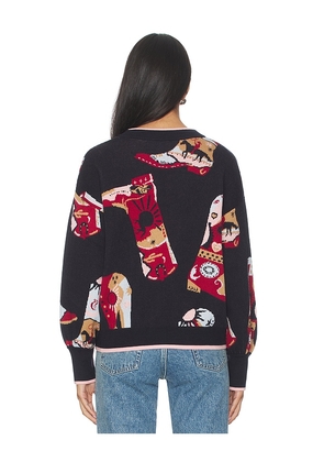 Never Fully Dressed Navy Cowboy Boots Cardigan in Navy. Size L. Also in S, XS, M, XXL, XXXL.