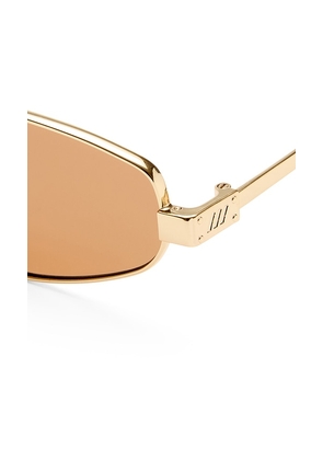 Le Specs Treasure Sunglasses in Metallic Gold.