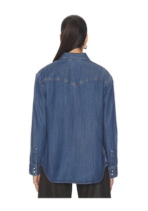 LEVI'S Teodora Western Shirt in Blue. Size M. Also in S.