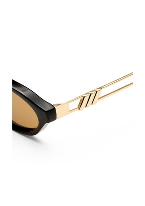 Le Specs Lunita Sunglasses in Black.