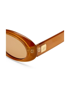 Le Specs Work It Sunglasses in Brown.
