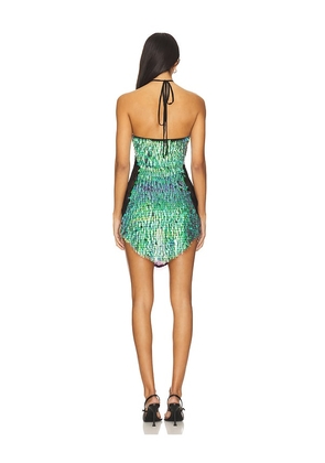Kim Shui Sequin Mini Dress in Green. Size M. Also in XS, S.
