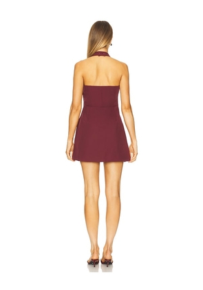 MADISON THE LABEL Gloria Mini Dress in Burgundy. Size M. Also in XS, S, L, XL, XXS.