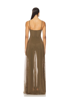 Norma Kamali x REVOLVE Underwire Gown in Dark Green. Size S. Also in M.