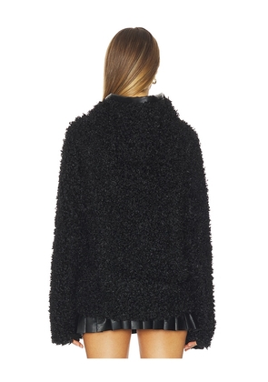 Norma Kamali Oversized Raglan Sleeve Zip Front Hooded Jacket in Black. Size M. Also in S, XS.