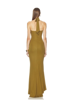 Michael Costello x REVOLVE Ceara Maxi Dress in Green. Size M. Also in XS, S, L.