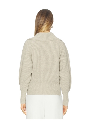 Nation Los Angeles Ashton Collared Pullover in Tan. Size S. Also in XS, L, XL/1X.