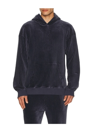 KROST Magma Velour Hoodie in Blue. Size M. Also in S, L.