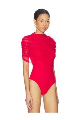 NBD Elaine Bodysuit in Red. Size M. Also in XXS, XS, S, L, XL.