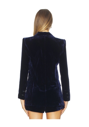 L'AGENCE Sheila Structured Tux Blazer in Navy. Size 4. Also in 8, 10.
