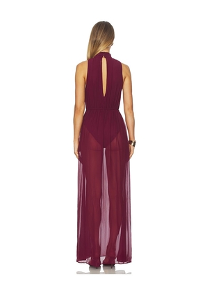 Michael Costello x REVOLVE Cadiz Gown in Burgundy. Size M. Also in XXS, XS, S.