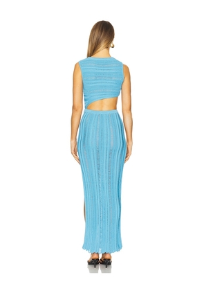 Nonchalant Label Oriana Dress in Blue. Size M. Also in S, L.