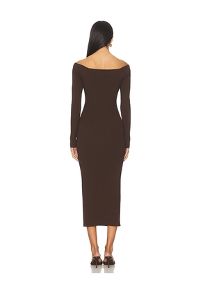 Lapointe Matte Viscose Cross Front Dress in Brown. Size M. Also in XS, S, L.