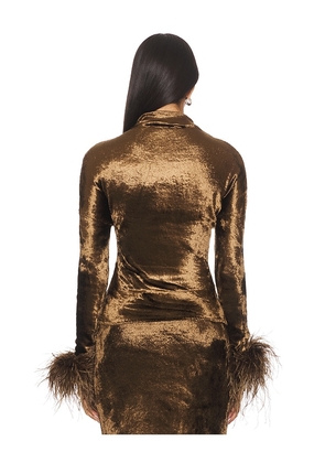 Lapointe Velvet Dolman Top in Brown. Size M. Also in XS, S, L.