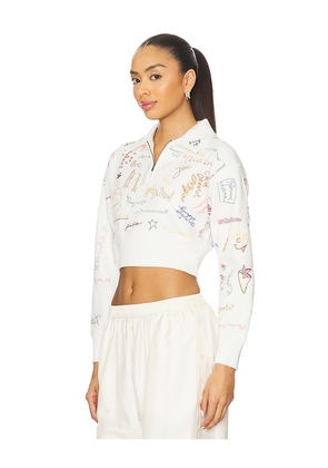 Kenzo Graduation Polo Pullover in Ivory. Size S. Also in XS.