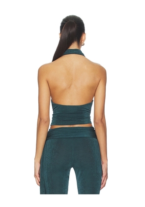 LIONESS Heritage Halter Top in Green. Size M. Also in S, XXS, XS, L.