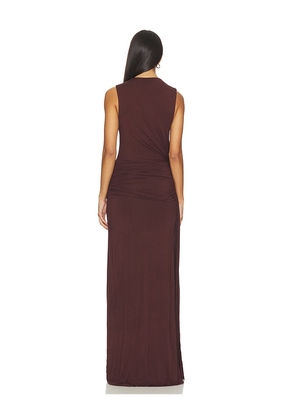 MORE TO COME Stacie Maxi Dress in Brown. Size M. Also in XS, S.