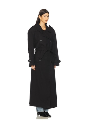 Mother of All Brooklyn Long Trench Coat in Black. Size M. Also in XS, S, L.