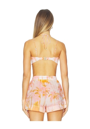Kulani Kinis Wild Skies Ring Tie Bikini Top. Size M. Also in S, XS.